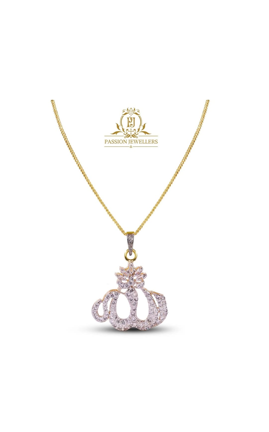 Passion Jewellers calligraphy pendant necklace